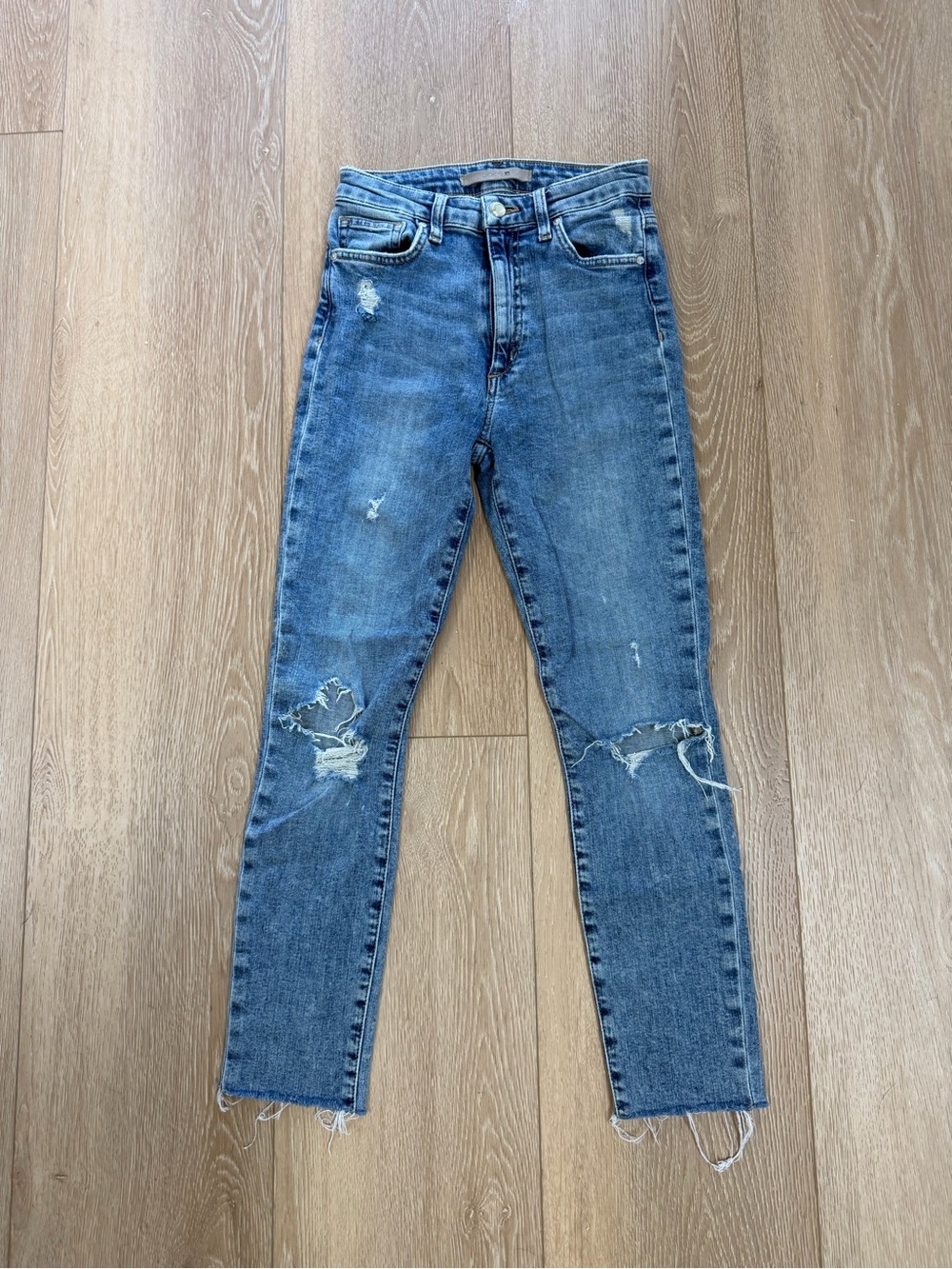 Joe's Jeans Skinny Distressed Blue Denim